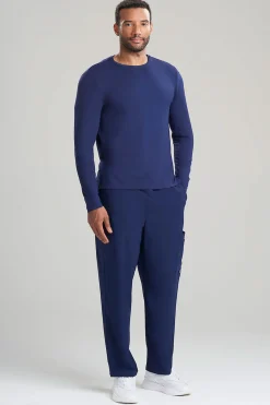 Natori Scrub Tops-Men's Long Sleeve Underscrub Shirt