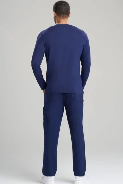 Natori Scrub Tops-Men's Long Sleeve Underscrub Shirt
