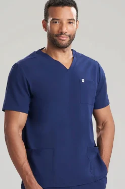Natori Scrub Tops-Men's 3-Pocket V-Neck Scrub Top