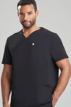 Natori Scrub Tops-Men's 3-Pocket V-Neck Scrub Top