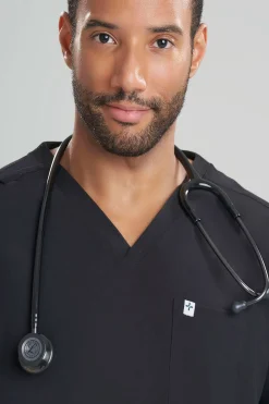 Natori Scrub Tops-Men's 3-Pocket V-Neck Scrub Top