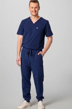 Natori Scrub Tops-Men's 2-Pocket V-Neck Scrub Top