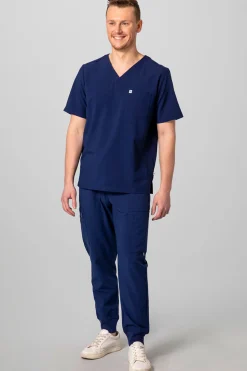 Natori Scrub Tops-Men's 2-Pocket V-Neck Scrub Top