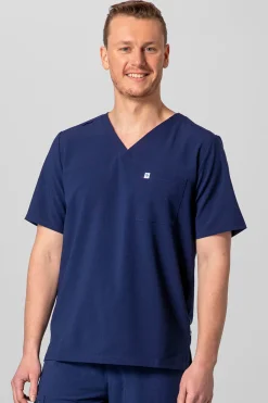 Natori Scrub Tops-Men's 2-Pocket V-Neck Scrub Top