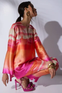 Natori Pajama Tops|Lounge Tops-Minako Silk Tunic