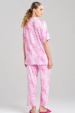 Natori Pajama Sets-Misty Leopard Cozy Knit PJ