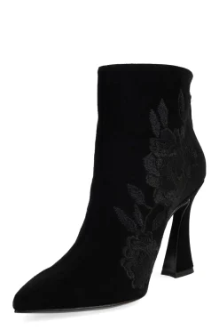 Natori Boots-Mitsu Shugo Embroidery Square Heel Ankle Boot