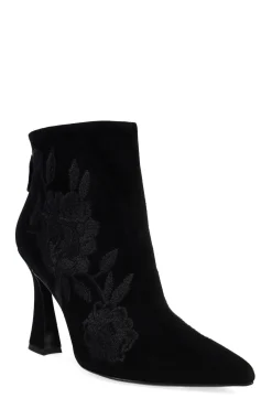 Natori Boots-Mitsu Shugo Embroidery Square Heel Ankle Boot