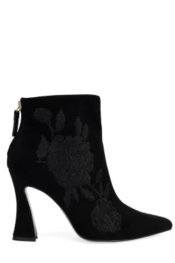 Natori Boots-Mitsu Shugo Embroidery Square Heel Ankle Boot