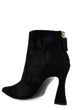 Natori Boots-Mitsu Shugo Embroidery Square Heel Ankle Boot