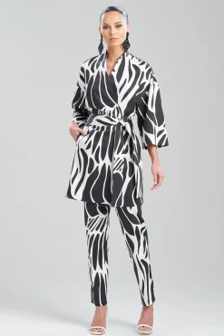 Natori Jackets & Outerwear-Nagashi Cotton Chino Belted Topper
