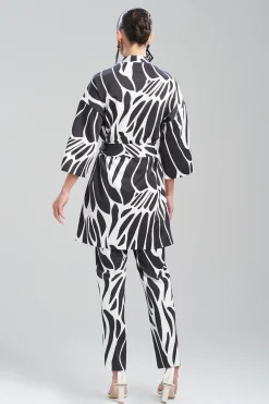 Natori Jackets & Outerwear-Nagashi Cotton Chino Belted Topper