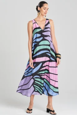 Natori Dresses|Wedding Guest Dresses-Nagashi Obi Silk Dress