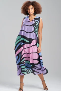 Natori Dresses|Wedding Guest Dresses-Nagashi Obi Silk Dress