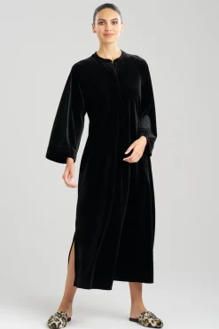 Natori Plus Sizes|Loungers-Natalie Mandarin Zip Lounger