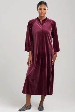 Natori Plus Sizes|Loungers-Natalie Mandarin Zip Lounger