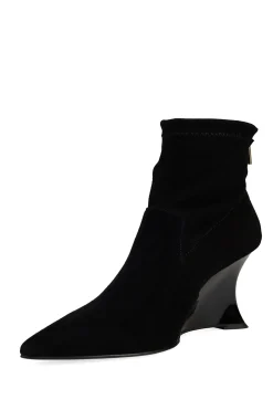 Natori Boots-Neko Suede Wedge Ankle Boot