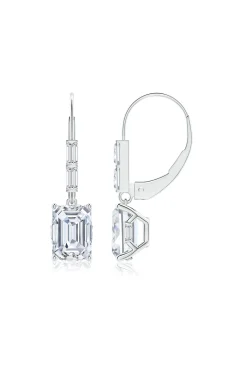 Natori Earrings|Orient Express-Orient Express Lab-Grown 14K Gold & Emerald Cut Diamond Earrings