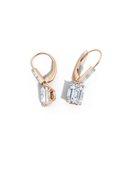 Natori Earrings|Orient Express-Orient Express Lab-Grown 14K Gold & Emerald Cut Diamond Earrings
