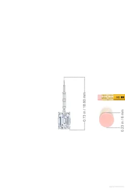 Natori Earrings|Orient Express-Orient Express Lab-Grown 14K Gold & Emerald Cut Diamond Earrings