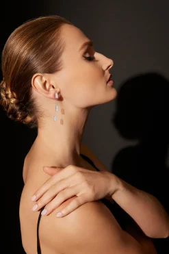 Natori Earrings|Orient Express-Orient Express Lab-Grown 14K Gold Baguette & Diamond Front-Back Chain Earrings