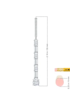 Natori Earrings|Orient Express-Orient Express Lab-Grown 14K Gold Baguette & Cushion Diamond Long Drop Earrings
