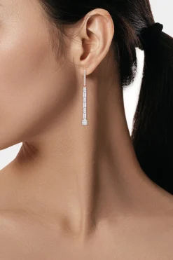 Natori Earrings|Orient Express-Orient Express Lab-Grown 14K Gold Baguette & Cushion Diamond Long Drop Earrings