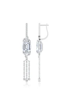 Natori Earrings|Orient Express-Orient Express Lab-Grown 14K Gold Emerald Cut & Baguette Diamond Tassel Drop Earrings
