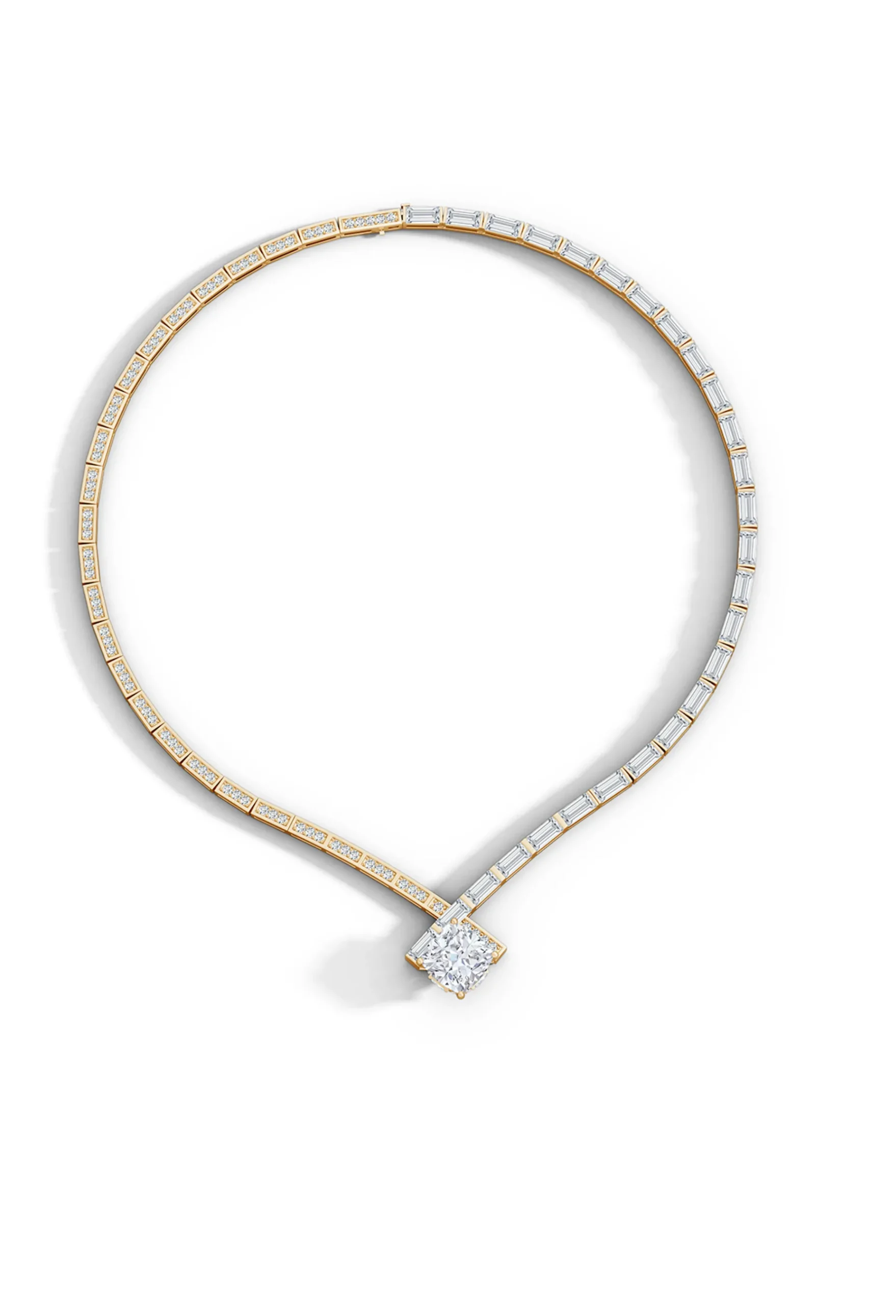 Natori Necklaces|Orient Express-Orient Express Lab-Grown 14K Gold & Cushion Diamond Statement Necklace
