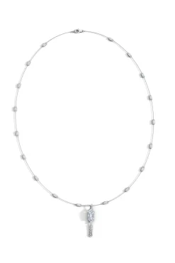Natori Necklaces|Orient Express-Orient Express Lab-Grown 14K Gold Baguette & Diamond Detachable Tassel Pendant Chain Necklace