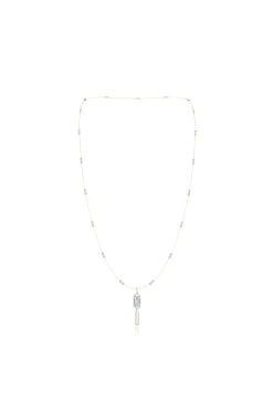 Natori Necklaces|Orient Express-Orient Express Lab-Grown 14K Gold Baguette & Diamond Detachable Tassel Pendant Chain Necklace