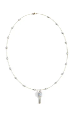 Natori Necklaces|Orient Express-Orient Express Lab-Grown 14K Gold Baguette & Diamond Detachable Tassel Pendant Chain Necklace
