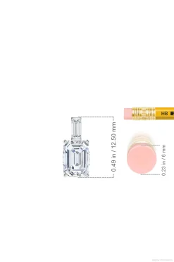 Natori Necklaces|Orient Express-Orient Express Lab-Grown 14K Gold & Emerald Cut Diamond Pendant Necklace