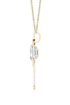 Natori Necklaces|Orient Express-Orient Express Lab-Grown 14K Gold Emerald Cut & Baguette Diamond Tassel Drop Pendant Necklace