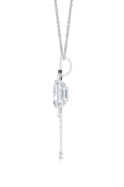 Natori Necklaces|Orient Express-Orient Express Lab-Grown 14K Gold Emerald Cut & Baguette Diamond Tassel Drop Pendant Necklace