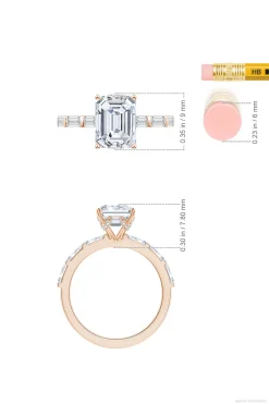 Natori Rings|Orient Express-Orient Express Lab-Grown 14K Gold & Emerald Cut Diamond Solitaire Ring