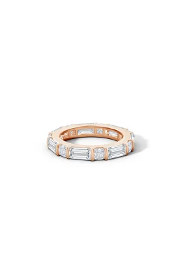 Natori Rings|Orient Express-Orient Express Lab-Grown 14K Gold Baguette & Cushion Diamond Eternity Band