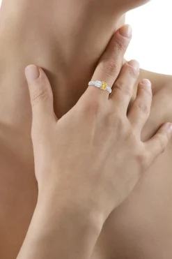 Natori Rings|Orient Express-Orient Express Lab-Grown 14K Gold With White & Yellow Diamond Two Stone Ring