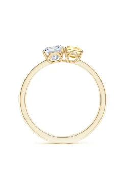 Natori Rings|Orient Express-Orient Express Lab-Grown 14K Gold With White & Yellow Diamond Two Stone Ring