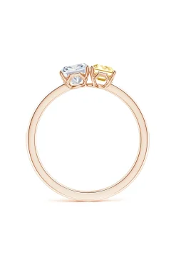 Natori Rings|Orient Express-Orient Express Lab-Grown 14K Gold With White & Yellow Diamond Two Stone Ring