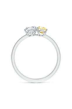 Natori Rings|Orient Express-Orient Express Lab-Grown 14K Gold With White & Yellow Diamond Two Stone Ring