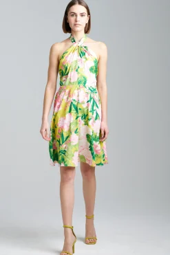 Natori Dresses-Passion Peony Halter Dress