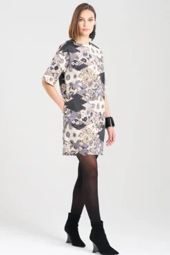 Natori Dresses-Patchwork T-Shirt Shift Dress