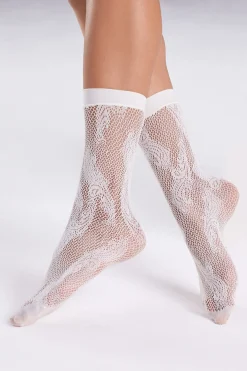 Natori Bridal Accessories|Bridal-Plume Net Crew Socks