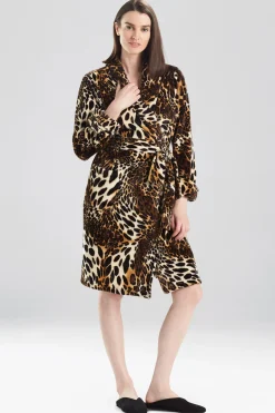 Natori Robes & Kimonos-Plush Leopard Cozy Robe