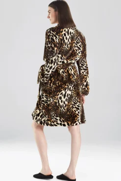 Natori Robes & Kimonos-Plush Leopard Cozy Robe