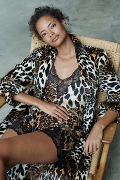 Natori Robes & Kimonos-Plush Leopard Robe