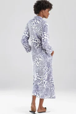 Natori Caftans-Plush Leopard Zip Caftan