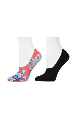 Natori Socks-Pop Floral Liners - 2 Pair Pack