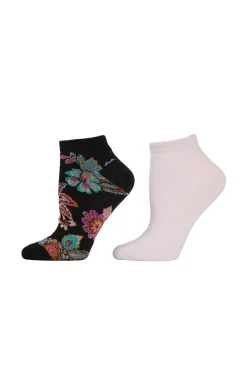 Natori Socks-Pop Floral Socks - 2 Pair Pack